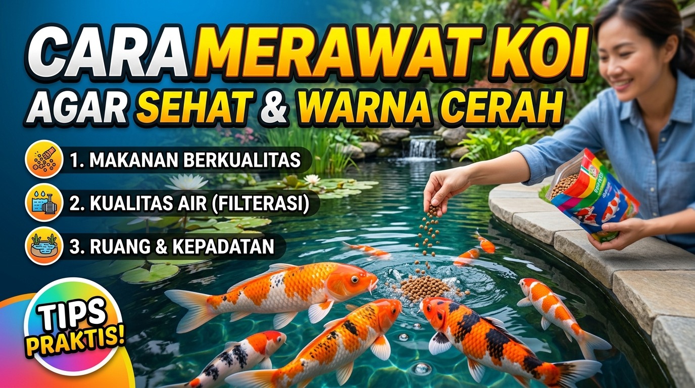 Cara Merawat Ikan Koi Agar Tetap Sehat dan Berwarna Cerah (Tips Praktis untuk Pemula)